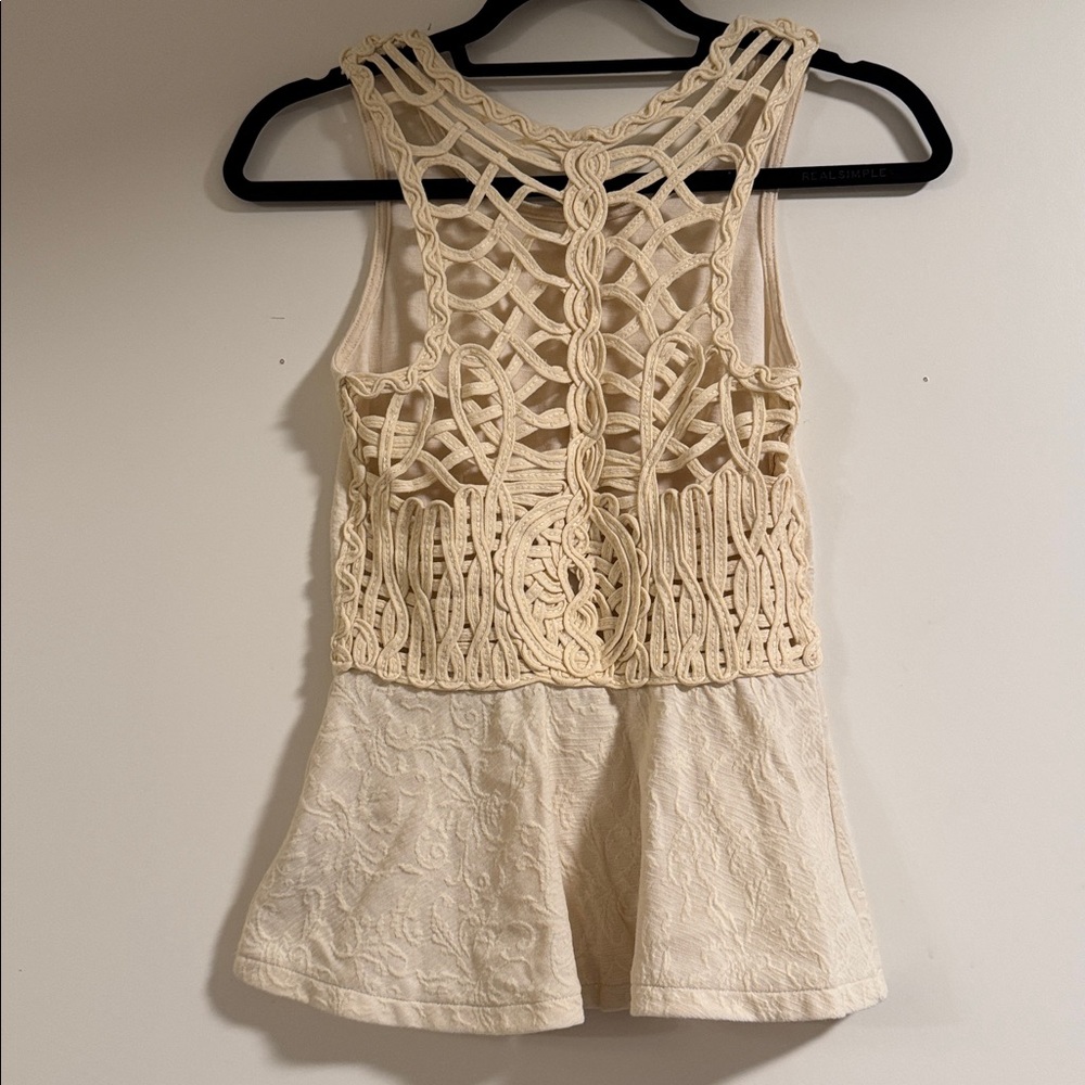 Free People “Affairs in Versailles” Peplum Top